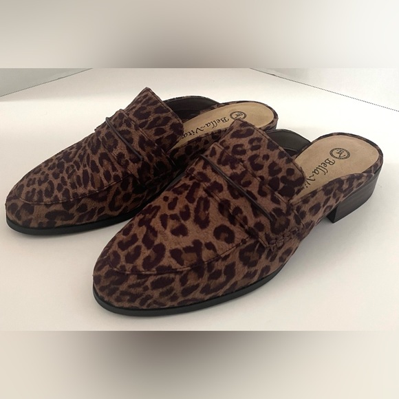 Bella Vita Binx II Slip On Leopard-Suede Women’s Mules Size 6.5 - Picture 2 of 9